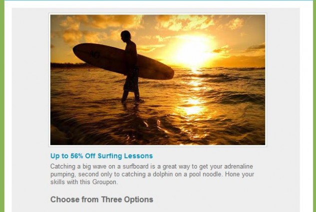 Groupon Surfing Lesson